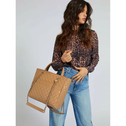 Женская сумка тоут Guess Illy Elite Tote темно-бежевая (HWVG7970230-BEI): Тип Сумки