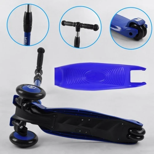 Самокат-беговел Best Scooter 3 в 1 синий (BS-27018): Материал колес полиуретан