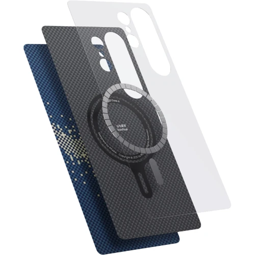 Чехол для телефонов Pitaka StarPeak Tactile Woven Case Milky Way Galaxy (KS2505U) for Samsung S938 Galaxy S25 Ultra: Цвет синий