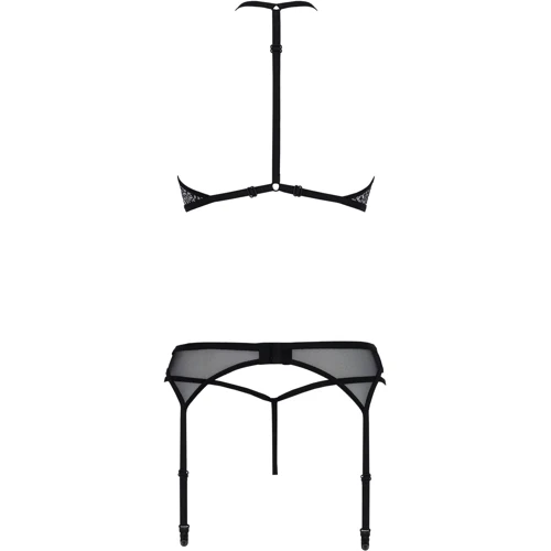 Комплект белья Passion SATARA SET Вlack XXL/XXXL