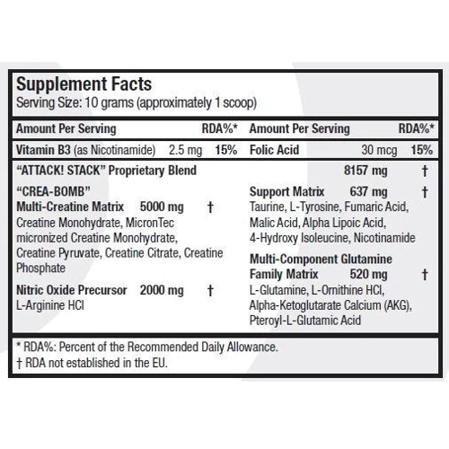 Scitec Nutrition Attack! 2.0 720 g /72 serving/ Pink Lemonade: Тип Комплекс до тренування