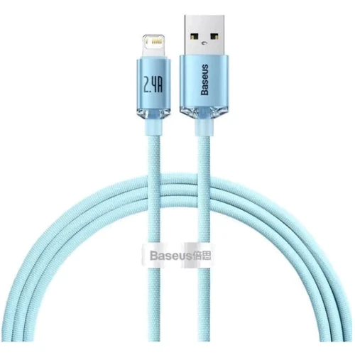 Кабель Baseus USB Cable to Lightning Crystal Shine Series 2.4A 1.2m Sky Blue (CAJY001103)
