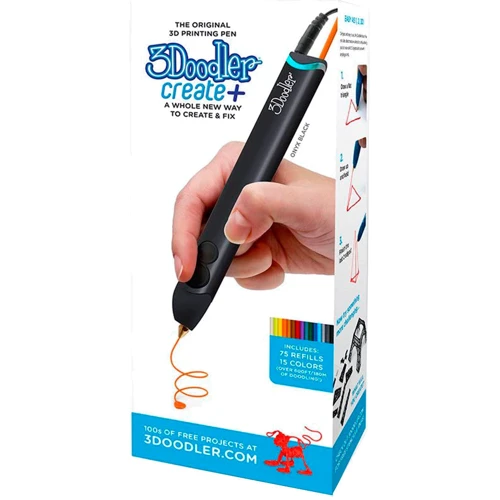 3D-ручка 3Doodler Create PLUS для профессионального использовани - ЧЕРНАЯ (75 cтержней, аксессуары) (8CPSBKEU3E)