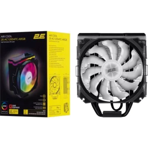 Кулер 2E Gaming Air Cool AC120D4TC-ARGB, LGA1700, 1366, 1200, 115X, AM5, AM4, AM3, AM3+, AM2, AM2+, FM2, (2E-AC120D4TC-ARGB): Призначення для процессора