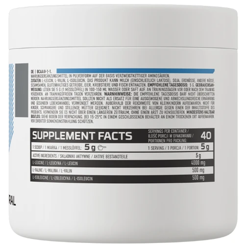 Аминокислота для спорта OstroVit BCAA 8-1-1 200 g / 40 servings / Natural: Тип BCAA