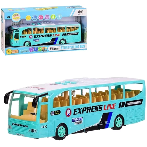 Автобус Bambi 1578 со звуком и светом бирюзовый (1578(Turquoise))