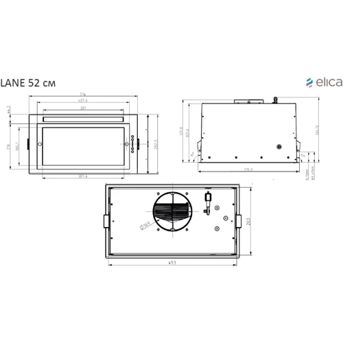 Витяжка Elica LANE WH / A / 52 фото 5