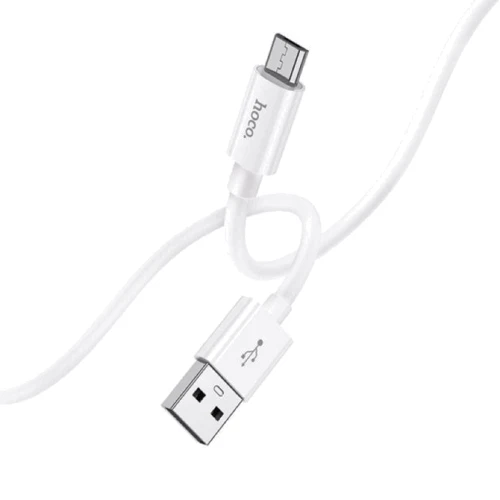 Кабель Hoco USB Cable to MicroUSB X87 2.4A 1m White: Тип USB Cable - microUSB