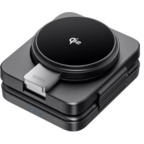 Зарядное устройство WIWU Wireless Charger 15W Black (Wi-W028) for iPhone 16 I 15 I 14 I 13 I 12 series, Apple Watch and Apple AirPods: Кабель в комплекте USB-C