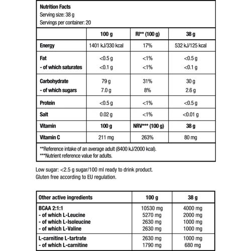 BioTechUSA Ulisses Series Charger 360 g /9 servings/ Lemonade: Тип Энергетики