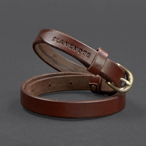 Жіночий ремінь BlankNote коричневий (BN-BELT-4-brown): Ширина ременя Узкая
