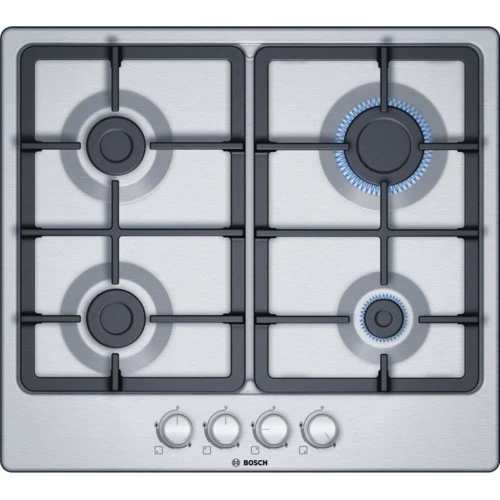 Варильна поверхня газова Bosch PGP6B5O90R: Робоча поверхня нержавіюча сталь