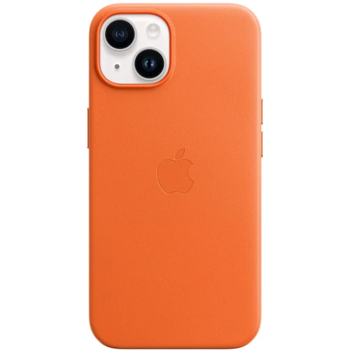 Чехол для iPhone Apple for iPhone 14 Leather Case with MagSafe Orange (MPP83) : Тип чехла накладка на заднюю часть