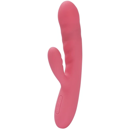 Вибратор-кролик Svakom Avery Strawberry Pink (с двигающимся стволом, движение вперед-назад)