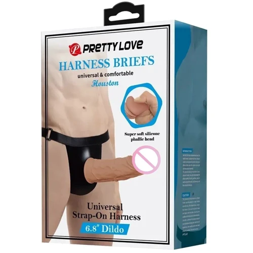 Мужской страпон LYBAILE Pretty Love Harness Вriefs Houston (BW-022073N)