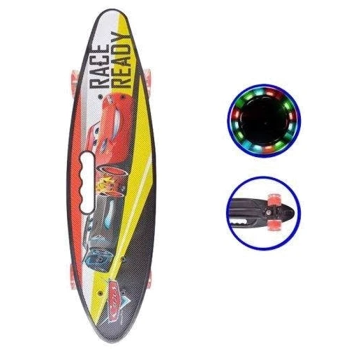 Пенни борд Bambi Cars с ручкой и светящиеся колеса 4 вида (195520)