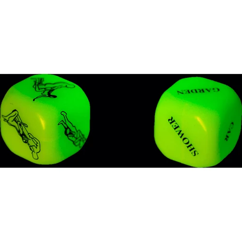 Неонові кубики Sex Dice Kamasutra Neon, 2 шт.