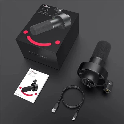 Микрофон динамический Fifine K688 XLR/USB: Разъем USB