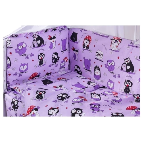 Комплект постільної білизни Qvatro Gold RG-08 чорно-білі сови (62291)