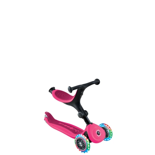 Самокат детский Globber серии GO UP Active Lights фисташково-розовый (744-110): Конструкция рамы складная