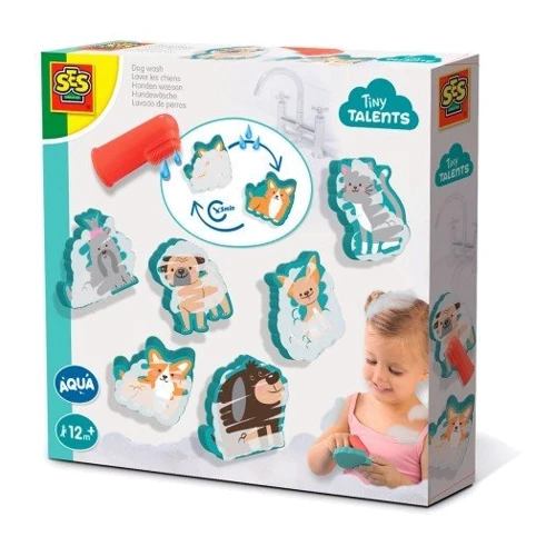 Набор для игры в ванной SES Creative серии Tiny Talents - Искупай собачек