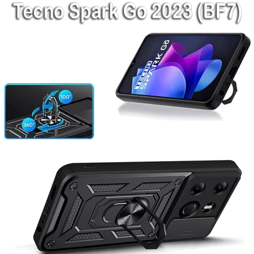 Чехол для телефонов BeCover Military Black for Tecno Spark Go 2023 (BF7) (709151): Материал силикон