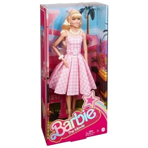 Коллекционная кукла Barbie The Movie Perfect Day Марго Робби в клетчатом платье (HPJ96) фото 11