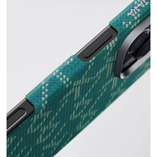 Чехол для iPhone Pitaka Monogram Tactile Woven Case Dark Green for iPhone 16 Pro фото 10