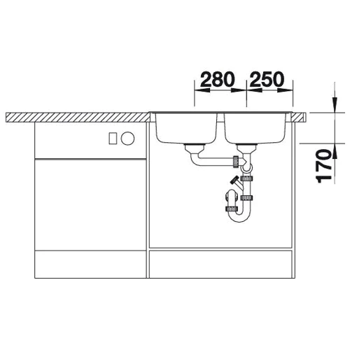 Blanco Tipo 8 Compact 513459: Количество чаш 2
