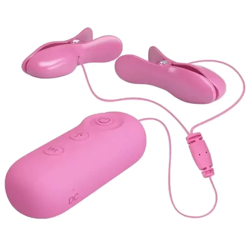 Виброзажимы для груди с электростимуляцией PRETTY LOVE - Nipple Clip, BI-014861