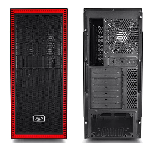 Корпус DeepCool TESSERACT SW-RD: Матеріал передній панелі пластик / сталь