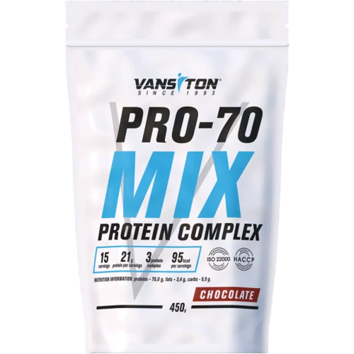 Протеин Vansiton Pro-70 Mix 450 g /15 servings/ Chocolate