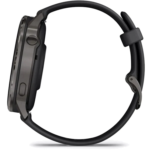 Смарт-годинник Garmin Venu 4 45mm Slate with Black Silicone Band (010-03014-00)