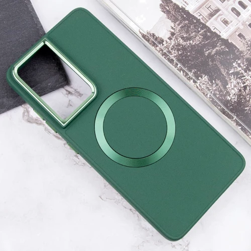 Аксессуар для смартфона TPU Case Bonbon Metal Style with MagSafe Army Green for Samsung S908 Galaxy S22 Ultra: Материал TPU (термополиуретан)