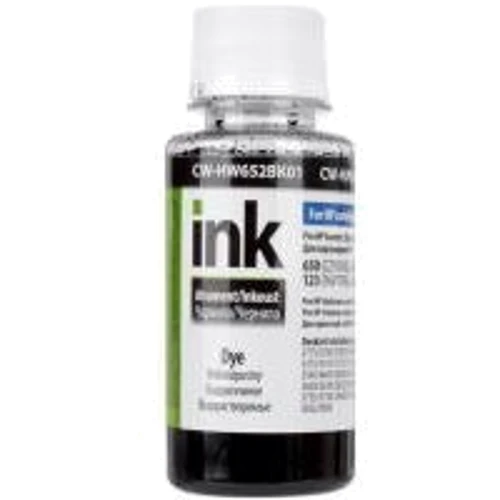 Чернила ColorWay HP 650/652/123 100мл Black (CW-HW652BK01): Цвет Black