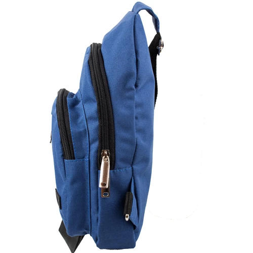 Мужская сумка-слинг DNK Leather синяя (DNK-JOKER-4-BAG-2): Стиль Повседневный (Casual)
