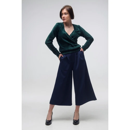 Брюки FLFashion Дебют ТКД 2722 46 синие: Вид Брюки