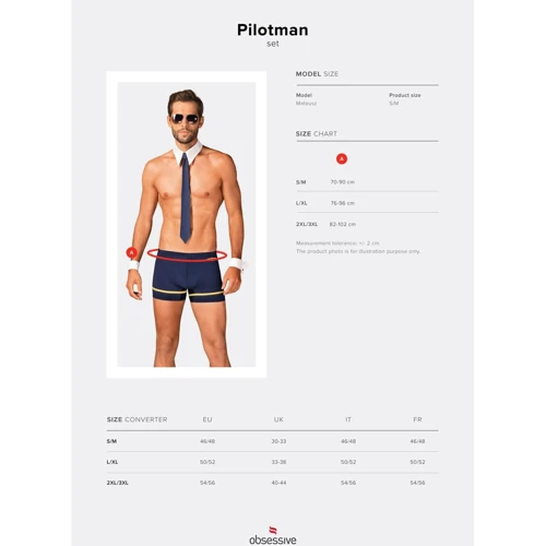 Эротический комплект Obsessive Pilotman set 2XL/3XL