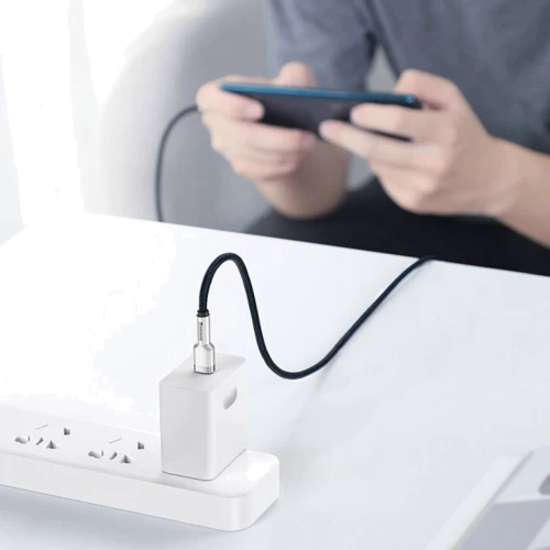 Кабель Baseus Cable USB-C to USB-C Cafule Metal 100W 1m Black (CATJK-C01) фото 8