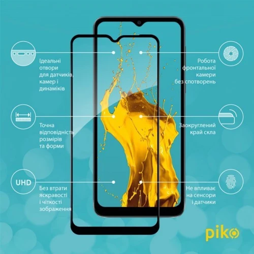 Аксесуар для смартфона Piko Tempered Glass Full Glue Black для Motorola Moto E13: Сумісність Motorola Moto E13