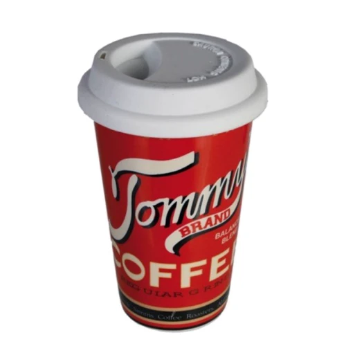 Порцеляновий кухоль з силіконовою кришкою "Tommy" 16х10 см (78/8072-1)