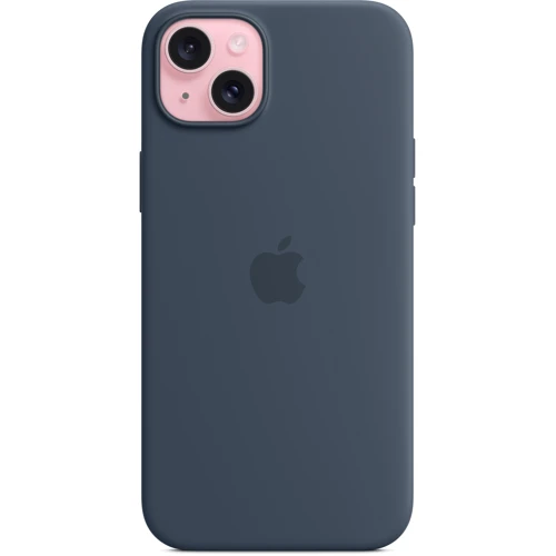 Чехол для iPhone Apple iPhone 15 Plus Silicone Case with MagSafe - Storm Blue (MXQT3ZM/A): Цвет синий