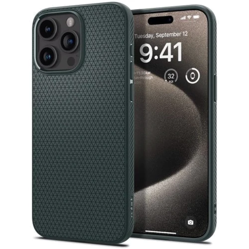 Чехол для iPhone Spigen Liquid Air Abyss Green (ACS06564) for iPhone 15 Pro Max