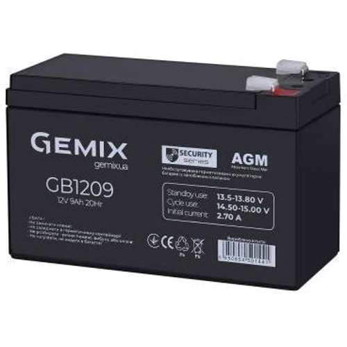 Gemix GB 12В 9 Ач (GB1209): Технологія AGM