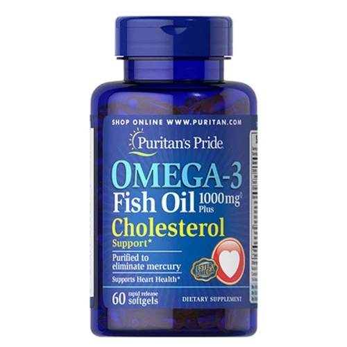 Puritan's Pride Omega-3 Fish Oil 1000 mg Plus Bone Support (60 softgels)