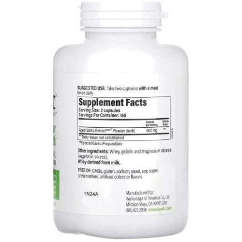 Kyolic Aged Garlic Extract Cardiovascular Health Original Formula 100 Экстракт выдержанного чеснока 300 капсул: Форма выпуска Капсулы