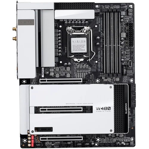 Gigabyte W480 VISION D: Разъемы на плате SATA 3.0, M.2, USB 2.0, USB 3.2 Gen 1