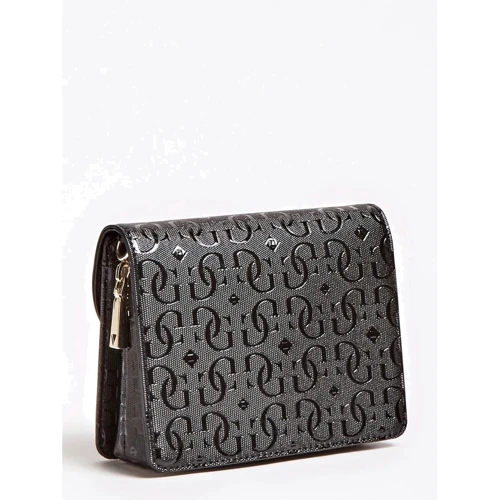 Женская сумка кросс боди Guess Chic Shine Mini Crossbody Flap черная (HWSG7746780-BLA): Пол Женский