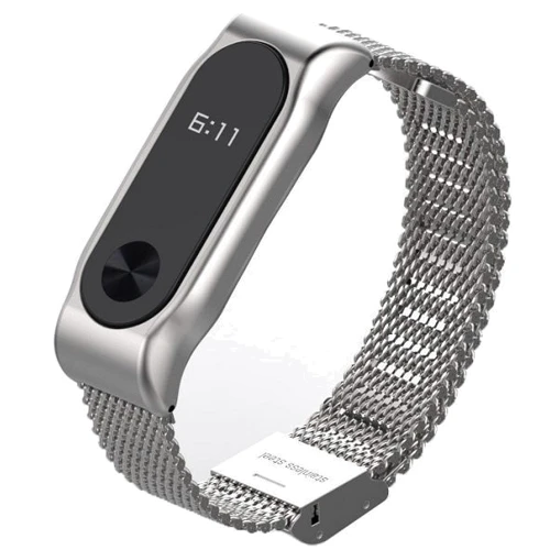 Металлический ремешок для Mi Band 2 Silver 14mm