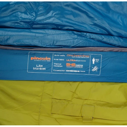 Спальний мішок Pinguin Lite Blanket (14/10 ° C) 190 см - Right Zip Petrol (PNG 229462) 2020: Ширина в плечах 85 см